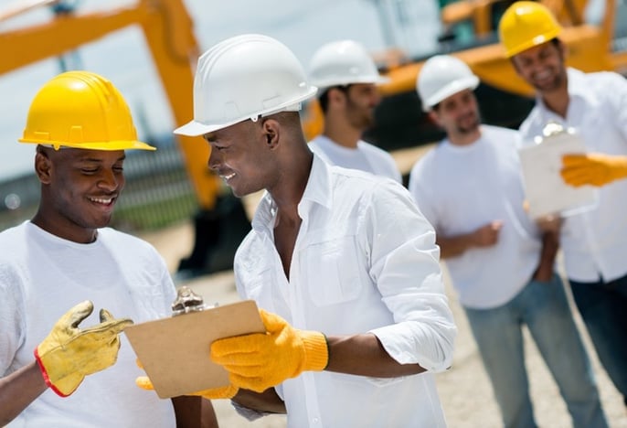 construction workers collaborating