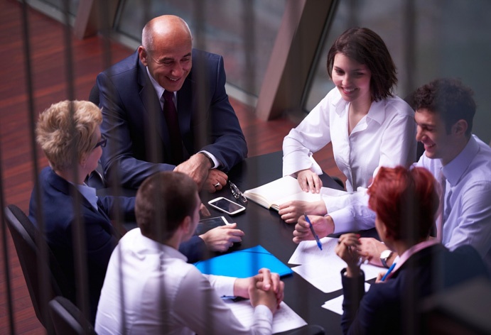 group-of-business-people-discussing-sale